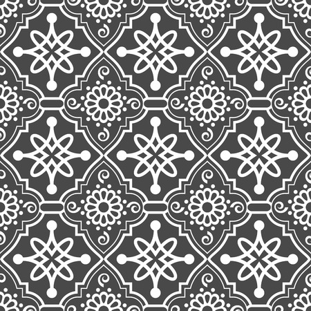 Abstract seamless oriental ornate vector pattern.のイラスト素材