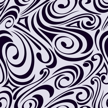 Abstract seamless curvy strokes vector wallpaper.のイラスト素材