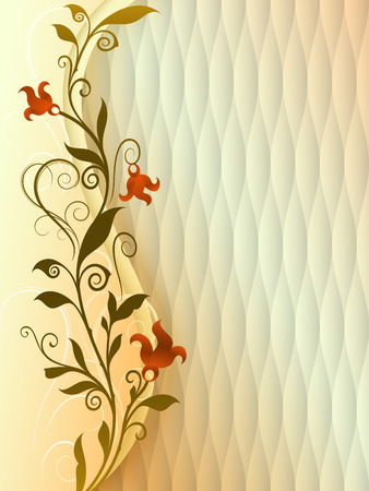 Abstract vintage flower vector background with copy space.のイラスト素材