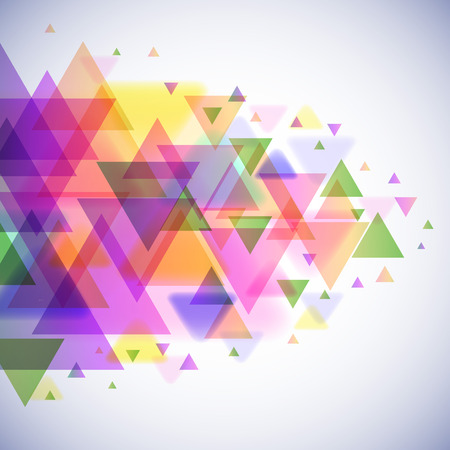 Colorful triangles vector background with copy space.のイラスト素材
