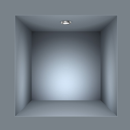 Square shelf illuminated template.のイラスト素材