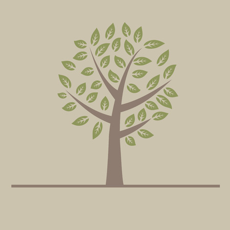 Abstract tree flat design background with copy space.のイラスト素材