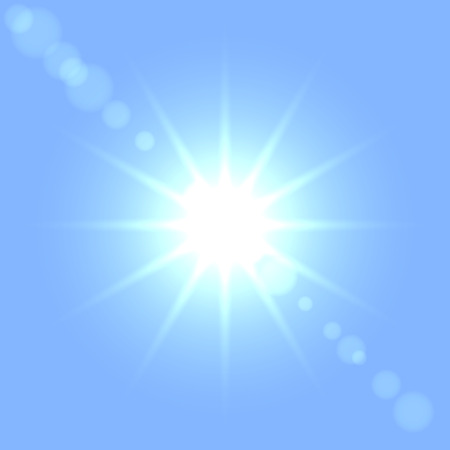 Sun flare vector template.のイラスト素材