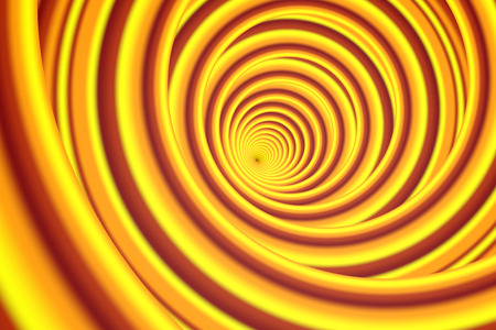 Abstract orangy yellow spiral colorful background. 3D rendering.の写真素材