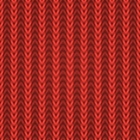 Seamless red knit vector texture.のイラスト素材