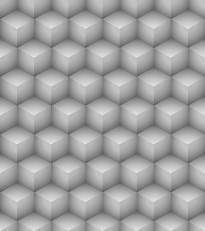 Seamless white cubes wall background. Vector illustration.のイラスト素材