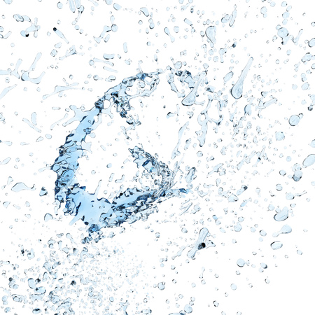 Clean water spalsh light background. Advertising design element. 3D rendering.の写真素材