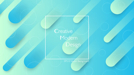 Minimal vivid colors geometric background. Abstract modern backdrop with gradient shapes and lines. Eps10 Vector Illustration.のイラスト素材