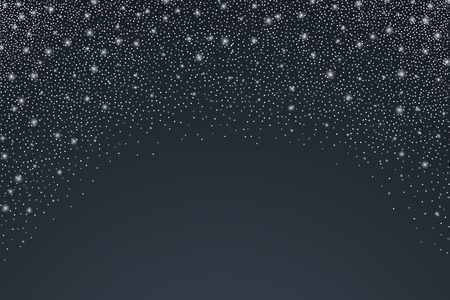 Snow falling Christmas background with black copy space. Vector Illustration.のイラスト素材
