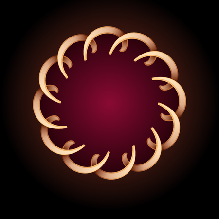Gold circlet round frame background. Vector Illustration.のイラスト素材