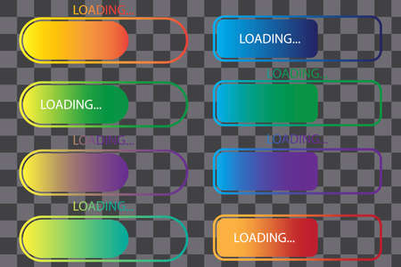 Loading progress. Bar string. Digital download symbol. Bootloader indicator. Vector illustration. Stock image.のイラスト素材