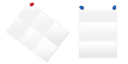 Folded sheets in realistic style. Template background. Mockup template. Vector illustration. Stock image. EPS 10.のイラスト素材