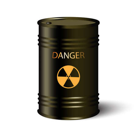 Toxic barrel icon. Warning element. Biohazard insignia. Save nature background. Vector illustration. Stock image.のイラスト素材