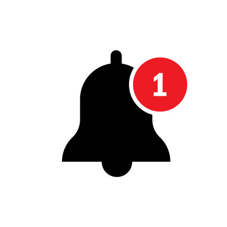 One message sign. Notification bell icon. Social media concept. Communication backdrop. Vector illustration. Stock image.のイラスト素材