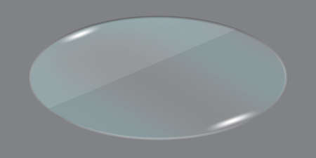 Glass plates icon. Oval shape. Transparent sign. Overlay effect. Simple flat art. Vector illustration. Stock image.のイラスト素材