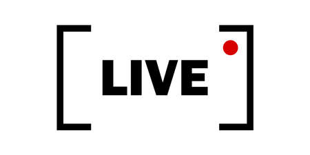 live frame, great design for any purposes. Online video. Video player template. Vector illustration. stock image.のイラスト素材