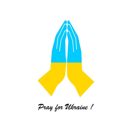 Flat icon with hands prayer. Peace symbol. Faith concept. Vector illustration. stock image.のイラスト素材