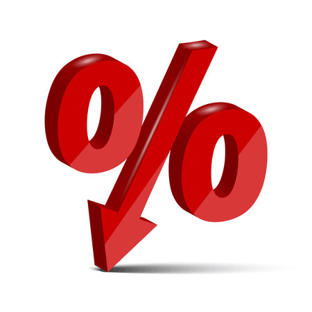 Percent sign. Percentage, discount, sale, promotion concept. Business economy symbol. Vector illustration. stock image.のイラスト素材