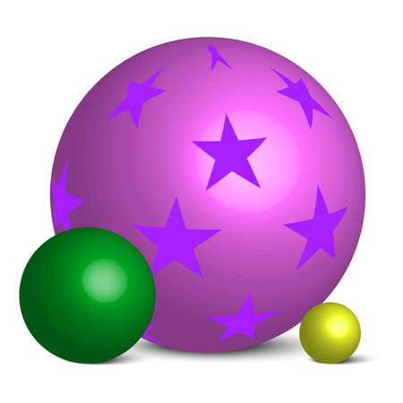 Volumetric colored balls. Gradient flyer. Marketing concept. Vector illustration. stock image.のイラスト素材