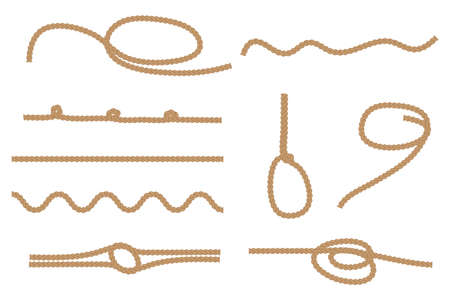 Ropes, great design for any purposes. Vector illustration. stock image.のイラスト素材