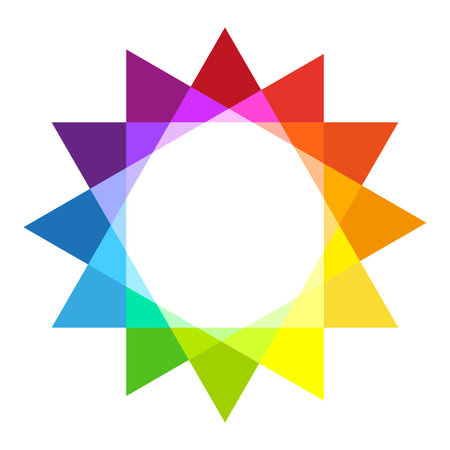 Color wheel with the transition to white in the middle. stock image.のイラスト素材