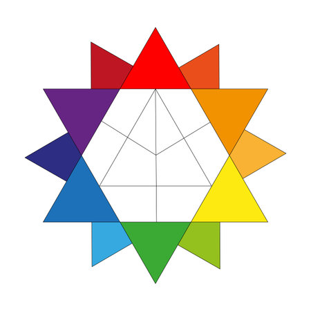 Color wheel with the transition to white in the middle. stock image.のイラスト素材