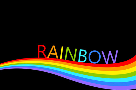 Color wave. Rainbow wave. Vector illustration. stock image.のイラスト素材