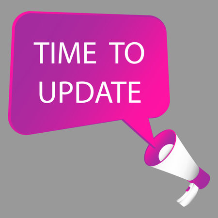 Time to Update. Banner new update. System software update or upgrade.Vector illustration. EPS 10.のイラスト素材