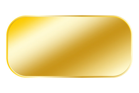 Gold rectangle button with frame. Vector illustration. EPS 10.のイラスト素材