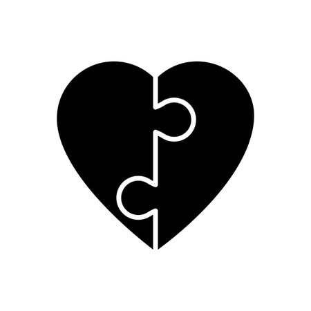 Heart puzzle symbol icon. Vector illustration. EPS 10.のイラスト素材
