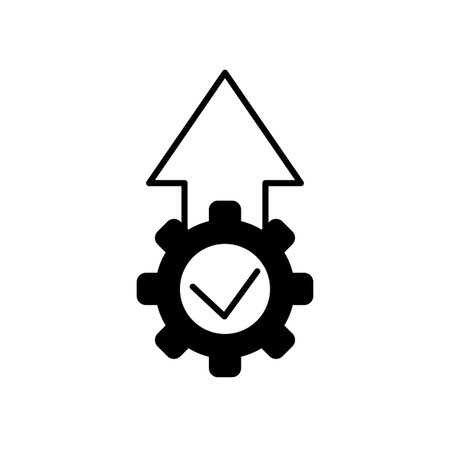 Productivity growth icon. Operational excellence icon. Optimize innovation, production technology, growth concept.のイラスト素材