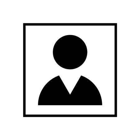Avatar icon frame. User profile placeholder. Generic portrait Vector. Identification display square.のイラスト素材
