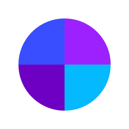 Color palette illustration. Neon color sections. Circular shape Vector. Vivid bright tones.のイラスト素材