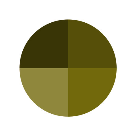 Color palette chart. Vector data symbol. Infographic circle diagram. Earthy brown tones.のイラスト素材
