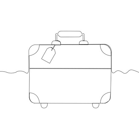Luggage suitcase icon. Travel journey symbol. Vacation bag Vector. Modern baggage object. EPS 10.のイラスト素材