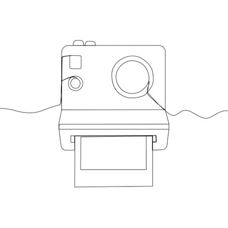 Instant camera icon. Photography equipment symbol. Photo print Vector. Memory snapshot device. EPS 10.のイラスト素材