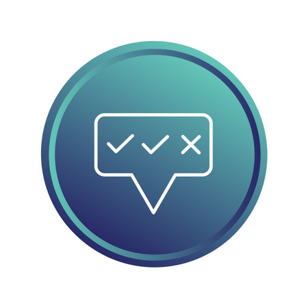 Speech bubble icon. Message status checks. Chatting approved Vector. Simple conversation symbol. EPS 10.のイラスト素材