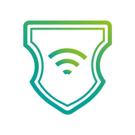 Individual secure Wi Fi icon. Professional wireless signal symbol. Guard Vector shield. Professional...