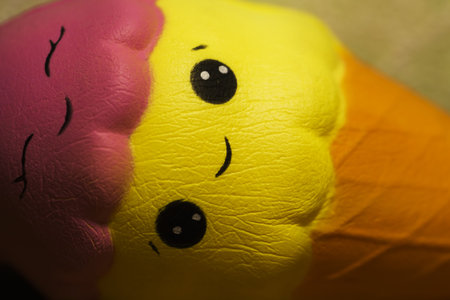 Lviv, Ukraine - April 22 2019 The child strongly compresses slime.Toy antistress. Toys Stress Relief...