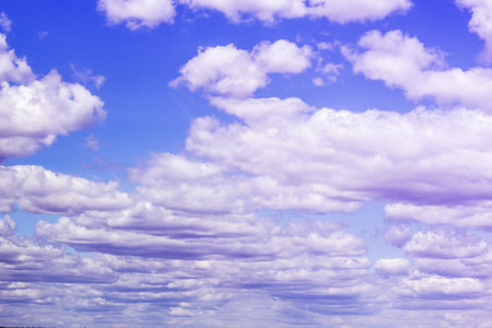 Beautiful clouds with blue sky background. Nature weather, cloud blue sky and sun.