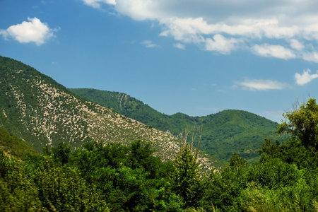 Beautiful mountain landscape on sunny summer day. Montenegro, Albania, Dinaric Alps Balkan...