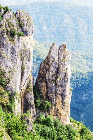 Beautiful mountain landscape on sunny summer day. Montenegro, Albania, Bosnia, Dinaric Alps Balkan Peninsula. can be used for postcards, banners, posters, posters, flyers, cards.の写真素材