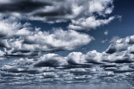 Beautiful clouds with blue sky background. Nature weather,dramatic storm cloudsの写真素材