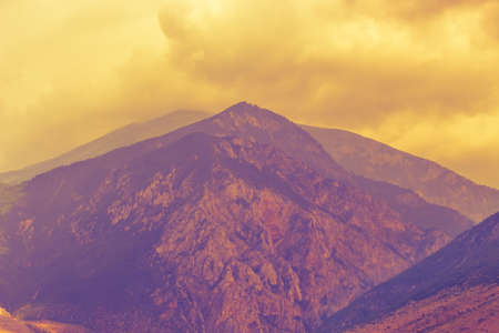 Beautiful mountain landscape on sunny summer day. Montenegro, Bosnia and Herzegovina, Dinaric Alps Balkan Peninsulaの写真素材