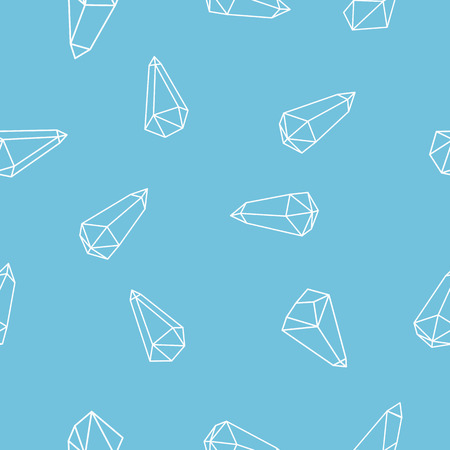 Mineral crystals simple seamless patternのイラスト素材