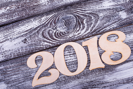 Place for text and numbers 2018. Skewed figures of the New Year. Relatives for the New Yearの写真素材