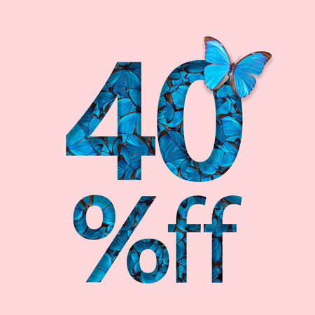 40%discount sale promotion. The concept of stylish poster, bannerの写真素材