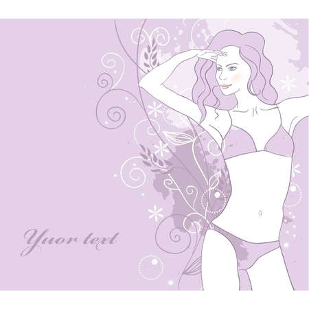girl  violetのイラスト素材