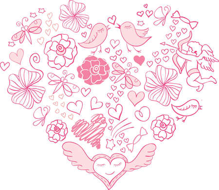 valentine day card のイラスト素材