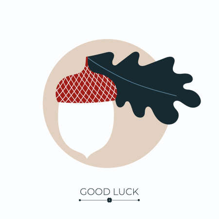 Acorn lucky charmのイラスト素材
